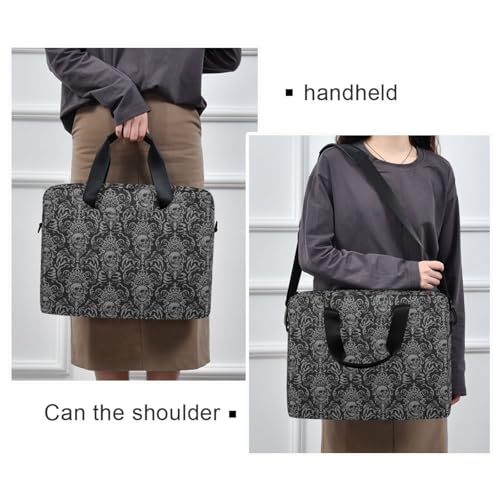 Skull Print Laptop Case 15.6 inch Computer Bag | Waterproof Laptop Briefcase Laptop Bag for Women & Men - color: Color17