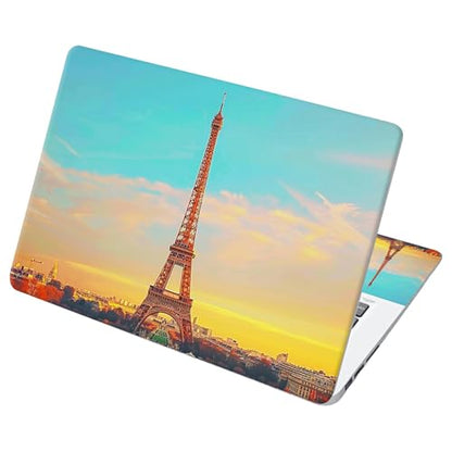 Universal Laptop Skin Sticker with 2 Wrist Pad Decals, 3-Piece Removable Vinyl Laptop Cover, Paris Tower Waterproof Anti-Scratch, Easy-Trim Fit for 13.3" 14" 15.6" Laptops - color: Paris Tower