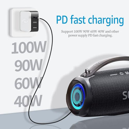 DSD TECH MagicConn SH-CP09B USB Type C PD to DC Power Cable(55x21)-9V - style: 9 V