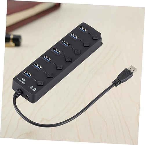 HOMSFOU Multi-Function USB Splitter Hub 7-Port Usb3.0 Hub for Laptop Pc Overcurrent Short-Circuit Protection