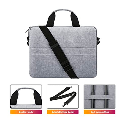 15.6-16 Inch Laptop Sleeve Case Shoulder Bag with Handle, Gray | Compatible with for 15.6 Inch Laptop Computer, 16 Inch MacBook Pro/Max M1 M2 M3 M4 M5, Laptop Carrying Bag Briefcase - color: Gray, size: 15.6/16 Inch
