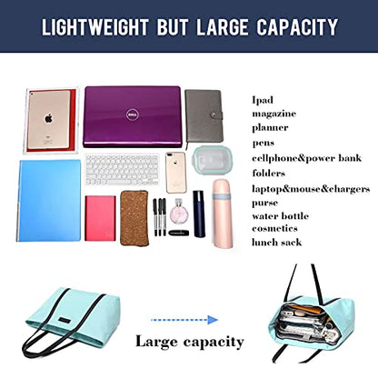 BUG Lightweight Women Laptop Tote Bag for Work, Casual Handbag for Travel Beach College Teacher - color: Navy