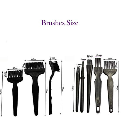 Small Anti Static ESD Safe Cleaning Dust Brush Kit for Phone Computer Keyboard Laptop Screen Camera Lens,ESD Precision Plastic Tweezers Set,Microfiber Cleaning Cloths,Air Blow Cleaner