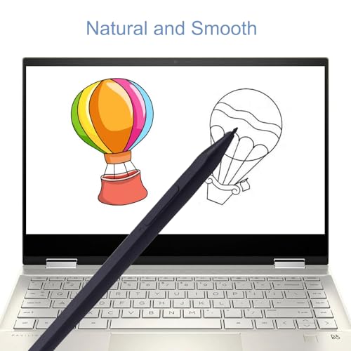 C581S Rechargeable MPP 2.0 Tilt Pen for HP Rechargeable MPP 2.0 Tilt Pen Compatible with HP Envy/Pavilion/Specter X360 with 4096 Pressure Sensitivity(Black)