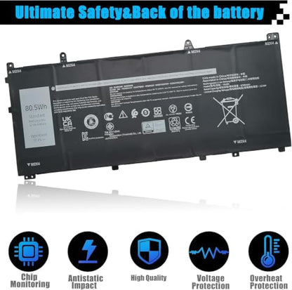 VG661 Laptop Battery Replacement for Dell Alienware X14 R1 / Alienware X14 R2 Series 0GD3C9 GD3C9 0V4N84 V4N84 31CP5/46/95-2 80.5Wh 6709mAh 6-Cell 11.4V