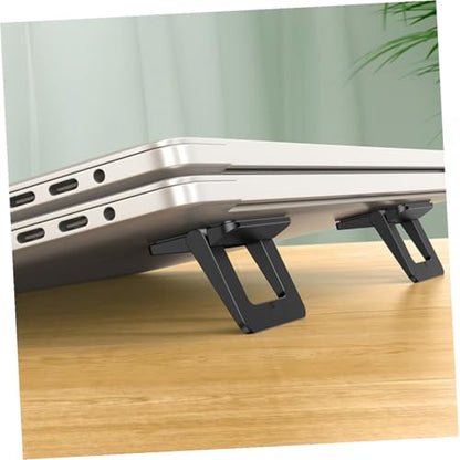 2pcs Foldable Laptop Stand Mini Notebook Holder Desk Laptop Riser with Ventilated Cooling for Portable Computers and Tablets