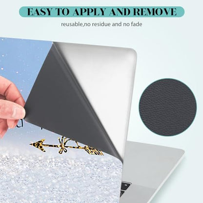 Laptop Skin Sticker Decal, 12" 13" 13.3" 14" 15" 15.4" 15.6 inch Personalized Universal Vinyl Notebook Skin Sticker Cover Art Protector Decal with Free 2 Wrist Pads, Stay Positive Blue - color: Stay Positive Blue