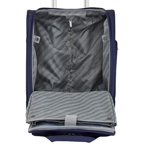 French Connection 16" Underseat Carry-On Luggage with USB/USB-C Ports, Blue Depths - color: Blue Depths