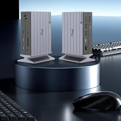 Rosewill 14-in-1 Thunderbolt 4 Certified, Laptop Docking Station with 100W Charging, 8K Display, Triple 4K Monitor Display for Windows and Mac, 135W Power Adapter & 40Gbps Data Transfer - RHUB-TB14 - style: Thunderbolt 4