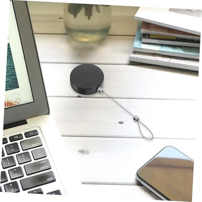 2pcs Retractable Anti-Theft Cable Lock Security Rope Portable Locking Cable for Remote Control Steel Tether Attachment for TV and Laptop
