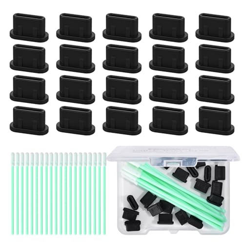 20PCS USB C Dust Plug, Silicone USB C Port Cover for iPhone 15 16 17 Pro Max Plus Air, Type C Charging Port Protectors Plug Anti Dust for Samsung Galaxy Google Pixel and All USB Type C Ports - size: 40PACK