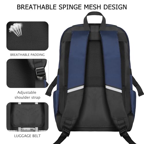 Airline Approved Travel Backpack 35L - Under Seat Carry On, Water Resistant 15.6 Inch Laptop Compartment for Men Women Work Travel,Blue - color: Blue