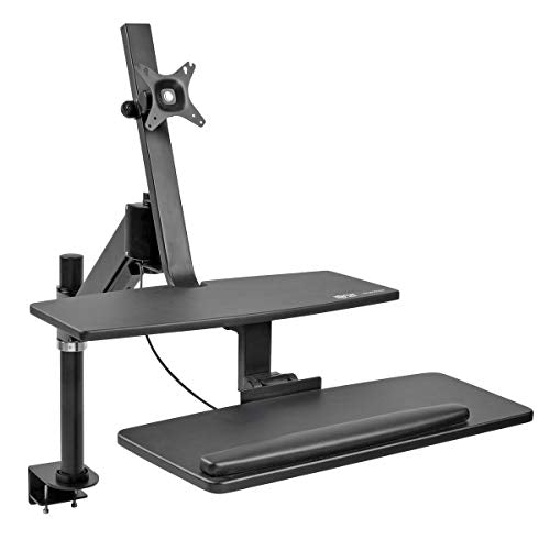 TRIPP LITE Sit Stand Desktop Workstation, Adjustable Standing Desk with Clamp (WWSS1327CP) - style: Desk-Clamp w/ Mount 13-27"