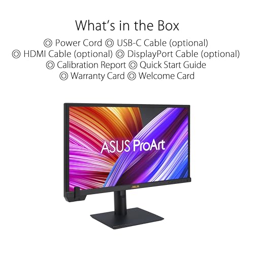 ASUS ProArt Display 24” 4K 12G-SDI HLG Professional Monitor (PA24US) - IPS, UHD (3840 x 2160), 99% Adobe RGB, 95% DCI-P3, ΔE < 1, USB-C, Built-in Motorized Colorimeter, Calman Ready, 3 Year Warranty - style: 24" 4K SDI