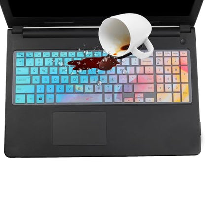 Keyboard Cover for Old Dell Inspiron 15 3000 5000 Series/Inspiron 17 3000 Series/Insprion 17 7786 /Dell G3 3500 3579 3590 3779/Dell G5 15 5500 5505 5587 5590/Dell G7 7590 7790 Series - color: Colorful