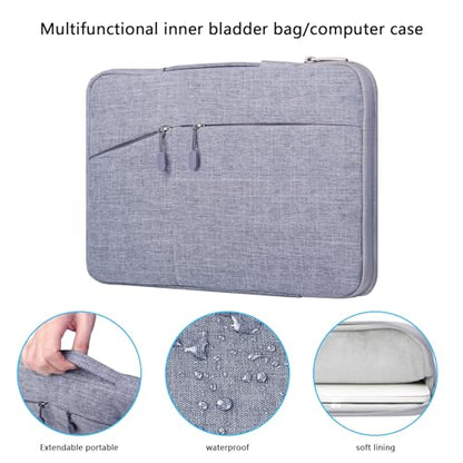 Megoo 13inch Laptop Sleeve Case with Handle Carrying Travel Case(Gray) | Fit for Microsoft Surface Laptop 13" 2025/6 5 4 3 2 13.5"/7 13.8" and Most 13"-14" Notebook Chromebook Computers - color: Gray, size: 12.9-13.5Inch