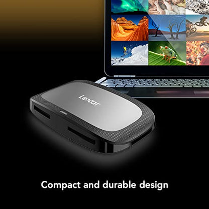 Lexar CFexpress Type A/SD Card Reader, Up to 10Gbps, USB 3.2 Gen 2 | Designed for CFexpress Type A & SD Cards, Dual-slot Simultaneous Offload, Compact, Includes USB-C/A Cable, LRW530U-RNBNG - style: CFexpress Type A / SD USB 3.2