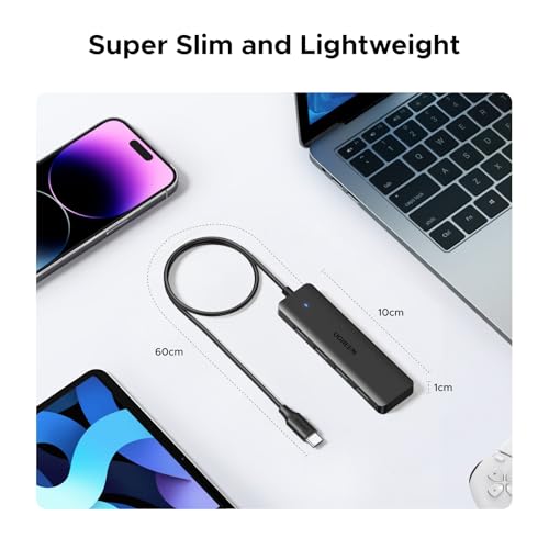 UGREEN USB C Hub, 4 Ports USB A Splitter Ultra-Slim USB Expander for Mouse, Keyboard, Flash Drive, U Disk, Printer Compatible with Laptop, Desktop PC, Xbox, PS5, and More 2FT - size: 2FT, style: USB-C