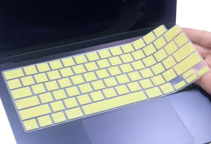 Keyboard Skin Compatible for 2026 MacBook Neo 13" A3404, Air 15.3" 13.6" M5 M4 M3 M2 A3448 A3241 A3114 A2941 A3449 A3240 A3113 A2681, MacBook Pro 14 16 inch M5 M4 M3 M2 M1 A3426 A3427 A3434 (Citrus) - color: Citrus Yellow