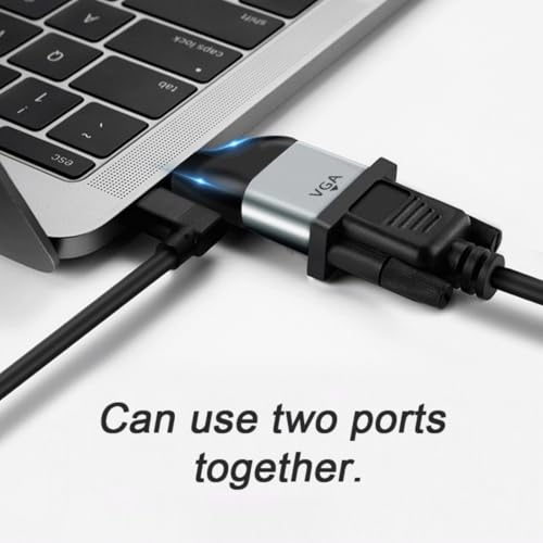 chenyang USB C to VGA Monitor Adapter Support 1080P@60Hz for Tablet Phone Laptop - style: VGA