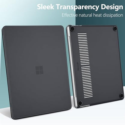 Batianda Case for Microsoft Surface Laptop 13 inch 2025-2026, Matte Black | Fits Model 2095, Lightweight Slim Hard Shell with Scratch-Resistant Protection, Easy Installation, Precision Fit - color: Matte black