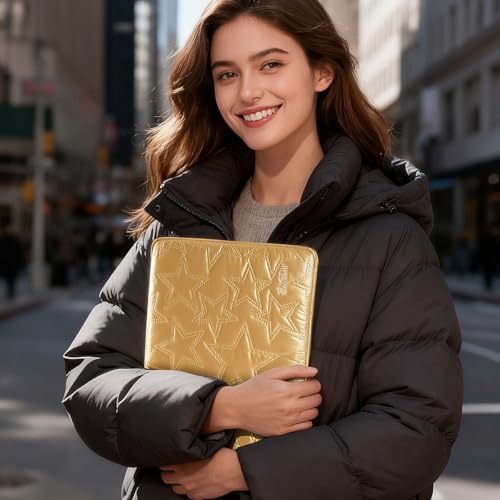 14 inch Laptop Sleeve Case for 14" MacBook Pro M5 Pro/Max (2026), Surface Laptop Studio 2, ThinkBook 14 Gen 8, IdeaPad 3i, Inspiron 14, 14.5" XPS 14, HP ThinkPad Notebook Bag Cover, Gold - color: Gold, size: 14 inch / Macbook 14
