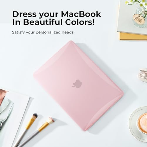 EooCoo Case for MacBook Air 13 inch M1 2020-2018, Crystal Pink | Crystal Hard Shell Scratch Resistant Protective Cover, Lightweight, Ultra Thin and Transparent, Easy Snap-On - color: Crystal Pink, size: Air 13.3-inch