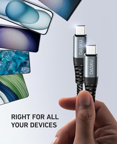 100W USB C to USB C Cable [2 Pack 6FT], USBC Fast Charging Cable for iPhone | 17 Air/iPhone 17/iPhone 17 Pro/iPhone 17 Pro Max, iPhone 16/15 Series, Samsung Galaxy S/Note Series, MacBook, iPad - color: Black, size: 6FT 2Pack, style: 100W USB C to USB C