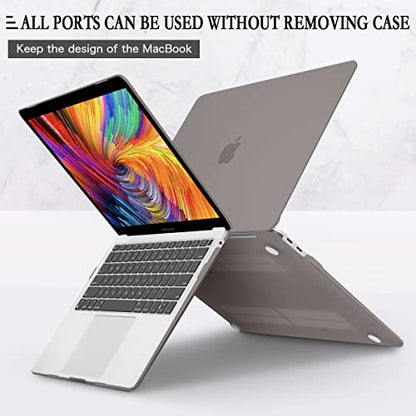 CISSOOK Compatible with MacBook Pro 13 Inch Case Gray 2025-2016 Release | 4in1 Set Plastic Hard Shell Case with Keyboard Cover for Pro 13" A2338 M2 M1 A2251 A2289 A1706, Matte Gray - color: Matte Gray