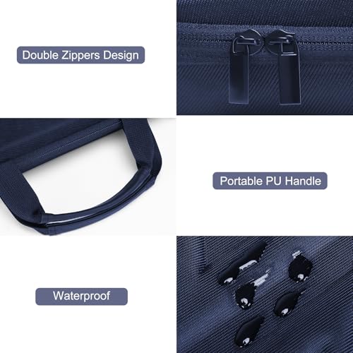 MOSISO Hard Laptop Case 15-15.6 inch, Shockproof Laptop Sleeve with Handle | Compatible with MacBook 16, HP Acer Dell Lenovo ASUS, Waterproof EVA Carrying Case Computer Bag with Pocket&Belt, Navy Blue - color: Navy Blue, size: 16 inch