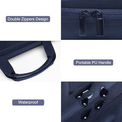 MOSISO Hard Laptop Case 15-15.6 inch, Shockproof Laptop Sleeve with Handle | Compatible with MacBook 16, HP Acer Dell Lenovo ASUS, Waterproof EVA Carrying Case Computer Bag with Pocket&Belt, Navy Blue - color: Navy Blue, size: 16 inch