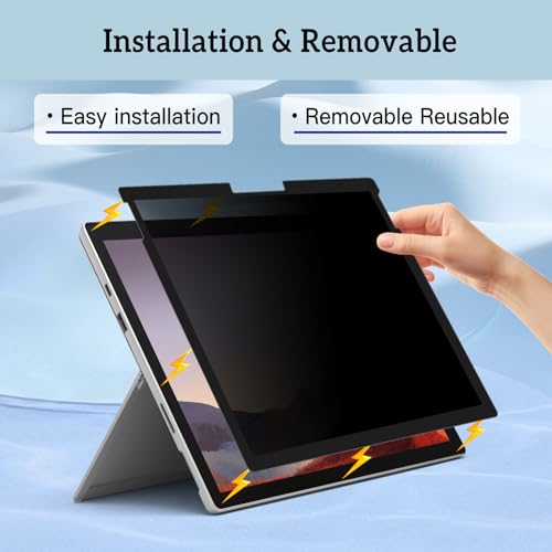 Surfcae Pro 13 inch Privacy Screen, for Microsoft Surface Pro 11/10/9/8/X | Removable Privacy Screen and Reusable Anti-Spy Anti-Glare Anti Blue Light Protector - size: Surface Pro 11/10/9/8/X (13 inch)