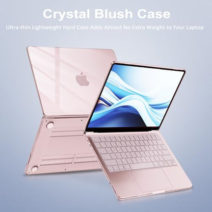 MOSISO Compatible with MacBook Neo Case 13 inch 2026 A3404 A18 Pro Chip | Scratch-Resistant Ultra-thin Protective Hard Shell Case Cover, Crystal Blush - color: Crystal Blush