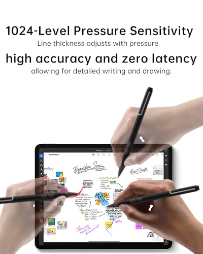 Uogic Pen for Microsoft Surface, 90-Day Battery Life, Smooth Writing, Palm Rejection, 1024 Levels Pressure, Flex & Soft HB Nib, for Surface (Pro, Studio, Book, Laptop, Go) - color: Black