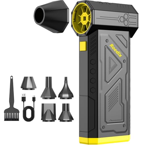 Compressed Air Duster,420 mins Runtime,Replace Canned Air to Clean Computer | 7800mAh,150000RPM,150g wind force,45M/S wind speed,comes with LED light.Portable air blower for computer, keyboard clean