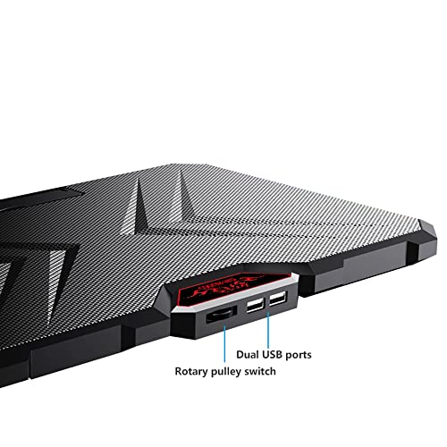 axGear Laptop Cooling Pad for 11-17 Notebook Laptop Cooler RGB LED Light Quiet Fan
