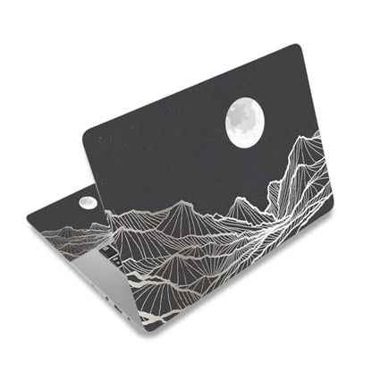 12.1-15.6 Inch Laptop Skin Decal, Universal Reusable Vinyl Laptop Cover Sticker, Waterproof Art Decal Protector - Moon and Valley - color: Moon and Valley