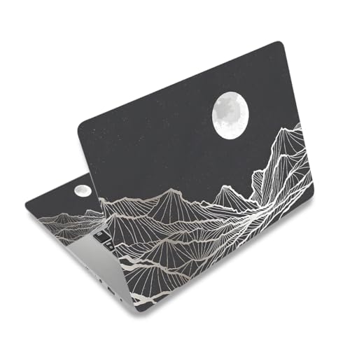 12.1-15.6 Inch Laptop Skin Decal, Universal Reusable Vinyl Laptop Cover Sticker, Waterproof Art Decal Protector - Moon and Valley - color: Moon and Valley