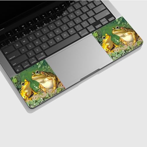 Universal Laptop Skin Sticker with 2 Wrist Pad Skins, Waterproof Scratch Resistant Vinyl Laptop Cover Decal, Cut to Fit for 11–15.6 Inch MacBook HP Dell Lenovo, Frogs - color: Frogs
