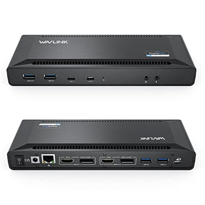 WAVLINK USB Docking Station Dual Monitor 4K 60Hz for Mac M1-M5,Neo,Windows | 2X HDMI or DisplayPort for MacBook, 65W Charging DisplayLink Dock, Driver Install Required, 6X USB 3.0,Gigabit Ethernet