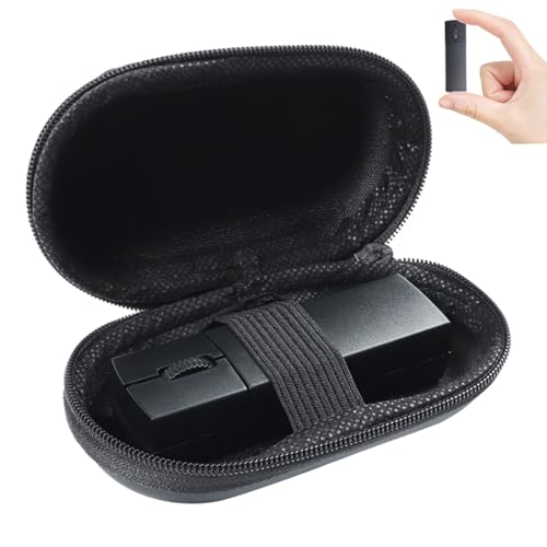 elec Space Wireless Mini Finger Mouse - Silent Dual-Mode Bluetooth & 2.4GHz, Ergonomic Portable PC Mice with Case, Compatible with MacBook and Chromebook - color: Black