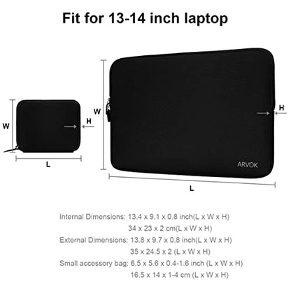 ARVOK Laptop Sleeve Water Resistant Computer Case Carrying Bag/Pouch Cover for MacBook/HP/Dell/Lenovo/Asus/Acer/Samsung