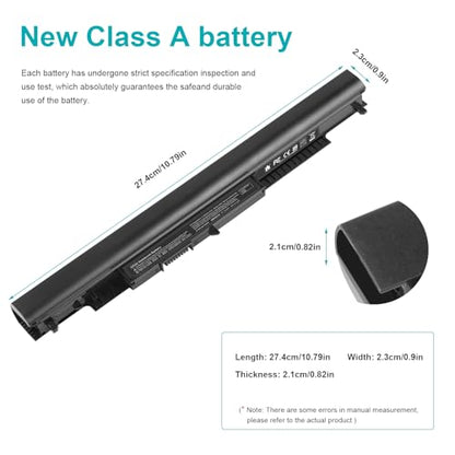 807956-001 Laptop Battery for HP Spare 807957-001 807612-421 807611-421 807611-131 HS04 HS03 HSTNN-LB6U 15-AY039WM 15-AY041WM 15-AY009DX 15-AY052NR TPN-I119 TPN-I120 TPN-I124 240 245 246 250 256 G4/G5 - size: 10.79*0.9*0.82inch
