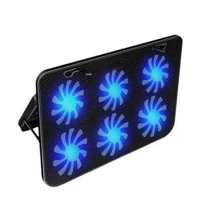 Laptop Cooling Pad with 6 Powerful Fans Quiet Operation Laptop Cooler Stand Made of Sturdy Alloy and Abs for Gaming and Work to Prevent Overheating