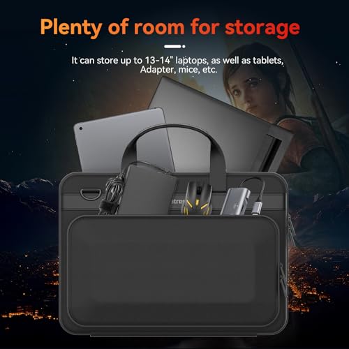 Smatree Hard Shell Carrying Case for 14 inch DELL/HP/Lenovo/ASUS | for 14 inch ASUS ROG Zephyrus G14 2025 GA403/2026 GU405,DELL XPS/Vostro/Inspiron 14,HP OmniBook 3 AI,Lenovo ThinkBook 14 G9 - color: Black-14 Inch