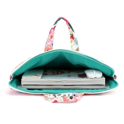 Water Resistant Laptop Shoulder Sleeve Case Bag for MacBook Pro 16 inch and 15.6 inch and 16 inch laptop (Flowers) - color: Flowers