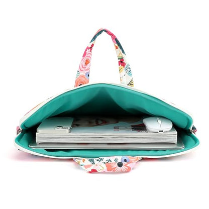 Water Resistant Laptop Shoulder Sleeve Case Bag for MacBook Pro 16 inch and 15.6 inch and 16 inch laptop (Flowers) - color: Flowers