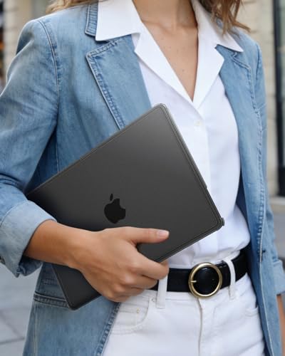 Fintie Matte Case for MacBook Air 13.6 Inch 2026-2022, Frost Black | M5 M4 M3 M2 A3449 A3240 A2681 A3113, Anti-Scratch, Fingerprint Resistant, TPU Bumper, Hard Shell Cover - color: Frost Black