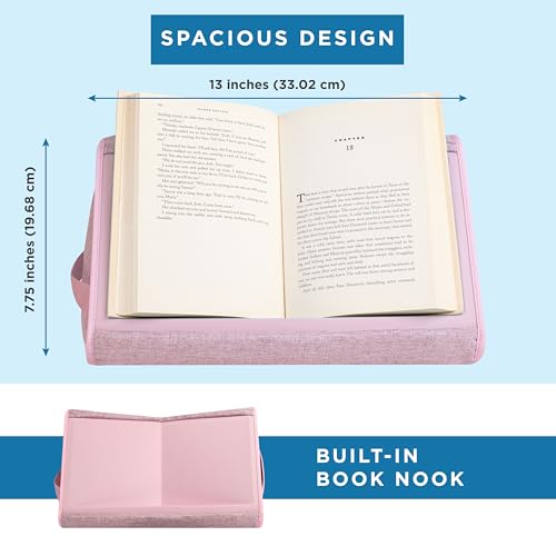 LAPGEAR Book Pillow - Pink, Fits 6" x 9" Books - color: Pink