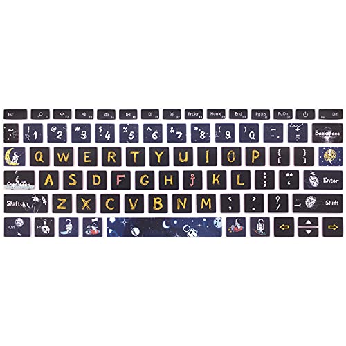 Silicone Keyboard Skin for 12.4" Microsoft Surface Laptop Go 1/2 / 3, Space Man - color: Space Man